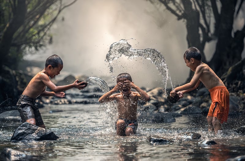 Waterfall in nature